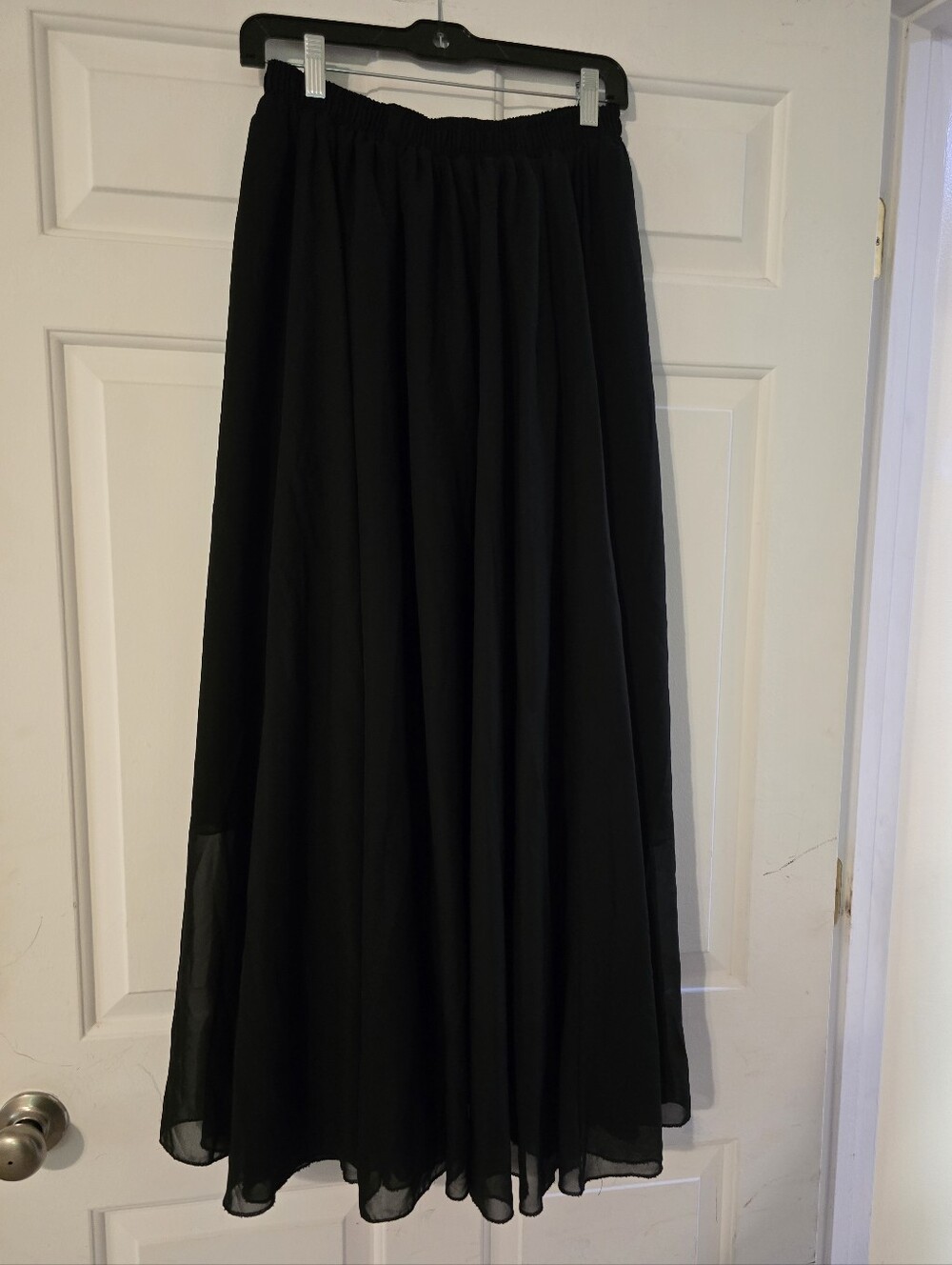 Black Maxi Skirt - Lightweight Flowing Women's Skirt
